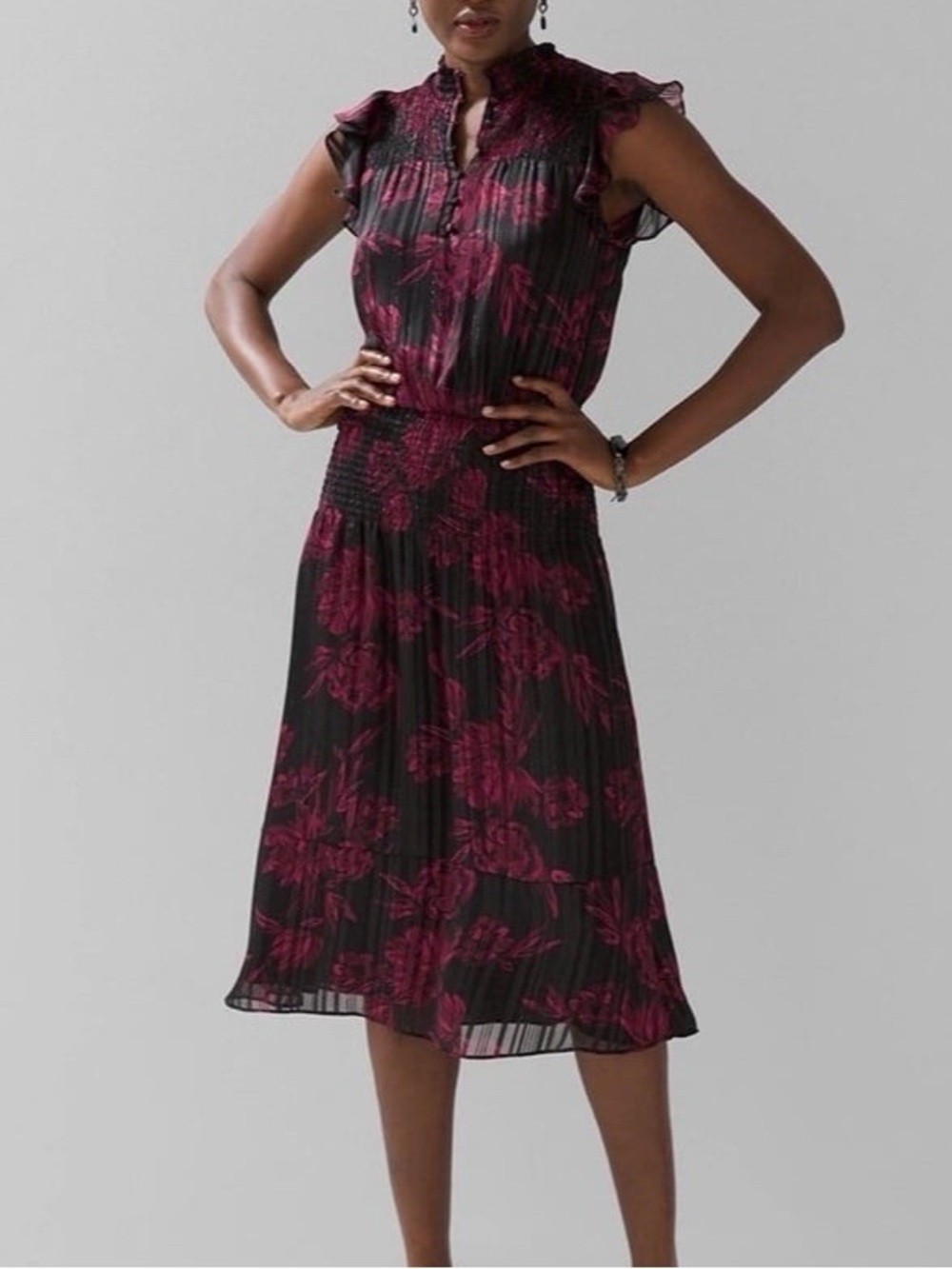 White House Black Market Petite Smocked